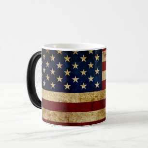 USA / Grunged Flagge Verwandlungstasse