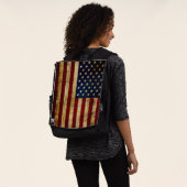 USA/Grungeflagge Wildleder Rucksack (Ausgewaschen)