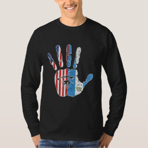 USA Guatemala Handprint Flag Proud Guatemala Amer T-Shirt