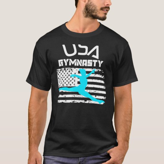 USA Gymnasty Gymnast American Flag Tokyo Games 202 T-Shirt (Vorderseite)
