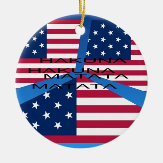 USA HAKUNA MATATA KERAMIKORNAMENT (Vorne)