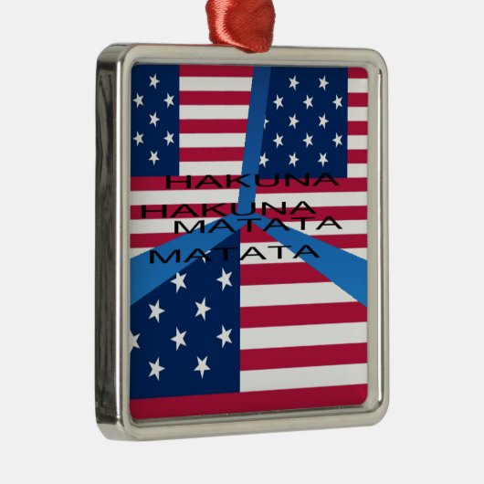 USA HAKUNA MATATA ORNAMENT AUS METALL (Rechts)