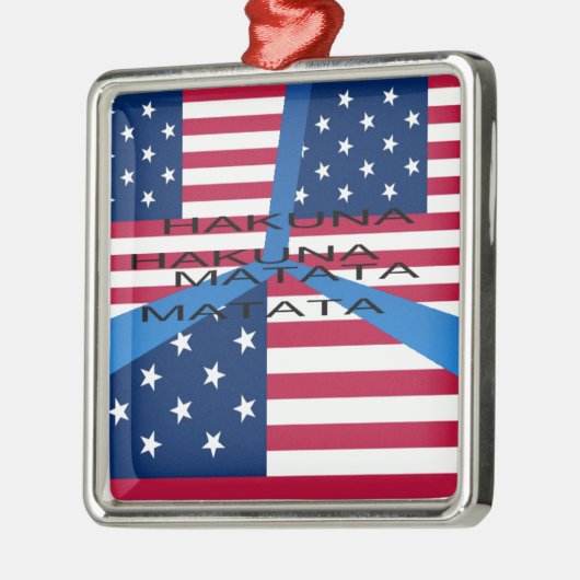 USA HAKUNA MATATA ORNAMENT AUS METALL (Links)