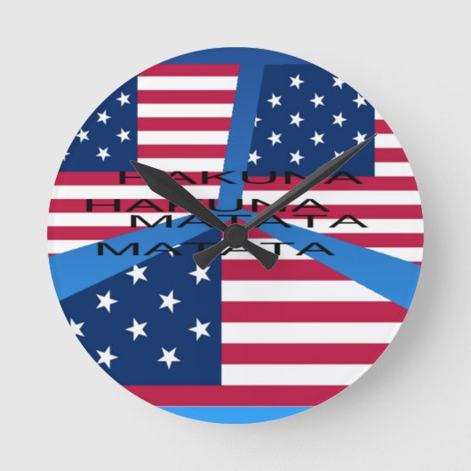 USA HAKUNA MATATA RUNDE WANDUHR (Vorderseite)