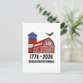 USA Halbjahrhundertealter 250 Jahre 1776-2026 Ankündigungspostkarte (Stehend Vorderseite)