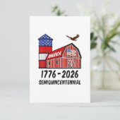 USA Halbjahrhundertealter 250 Jahre 1776-2026 Dankeskarte (Stehend Vorderseite)