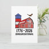 USA Halbjahrhundertealter 250 Jahre 1776-2026 Einladung (Stehend Vorderseite)