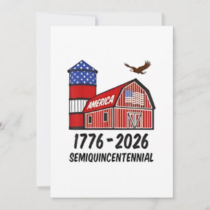 USA Halbjahrhundertealter 250 Jahre 1776-2026 Einladung