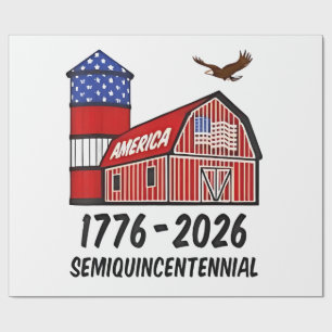 USA Halbjahrhundertealter 250 Jahre 1776-2026 Geschenkpapier