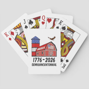 USA Halbjahrhundertealter 250 Jahre 1776-2026 Spielkarten