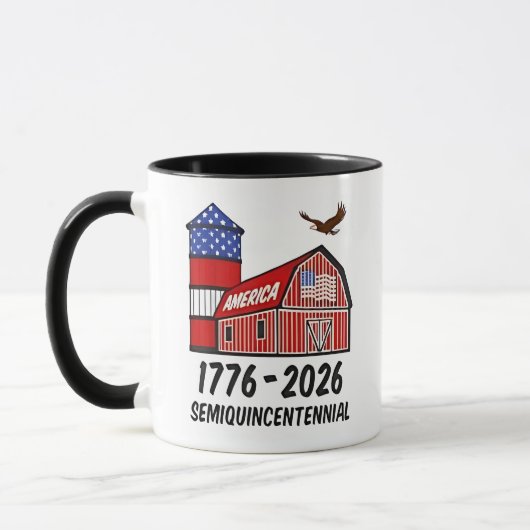 USA Halbjahrhundertealter 250 Jahre 1776-2026 Tasse (Links)