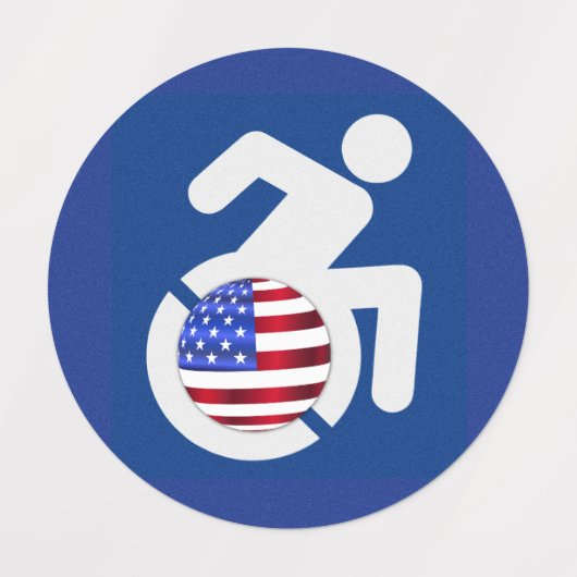 USA Handicapped Etiketten (Design 1)
