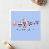 USA Happy Birthday, Personalisierter amerikanische Mitteilungskarte (Vorderseite/Rückseite Beispiel)