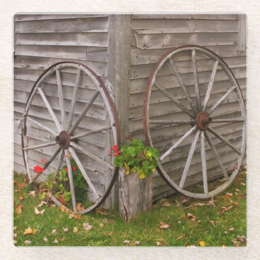 USA, hauptsächlich. Lastwagen-Räder Glasuntersetzer (Vorderseite)