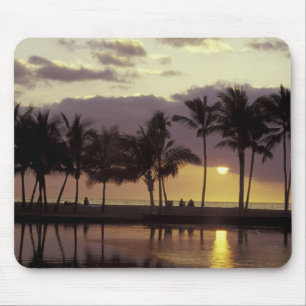USA, Hawaii, Big Island, Paar, Palmen Mousepad