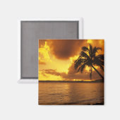 USA, Hawaii, Kauai, farbenfroher Sonnenaufgang in Magnet (Vorderseite/Rückseite)