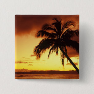 USA, Hawaii, Maui, Farbiger Sonnenuntergang in ein Button