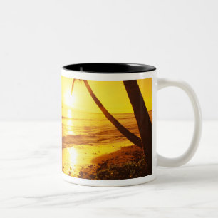 USA, Hawaii, Maui, farbiger Sonnenuntergang in ein Zweifarbige Tasse