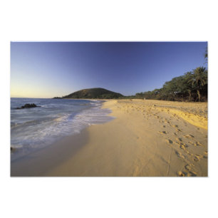 USA, Hawaii, Maui, Fußspuren im Sand, Makena Fotodruck