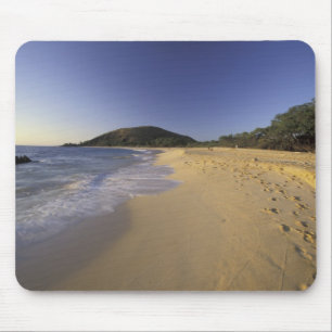 USA, Hawaii, Maui, Fußspuren im Sand, Makena Mousepad