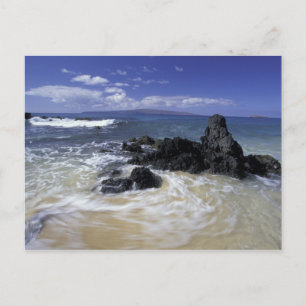 USA, Hawaii, Maui, Maui, Makena Beach, Surf on Postkarte