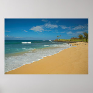 USA, Hawaii, Molokai Island, Three Mile Beach Poster
