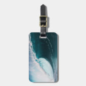 USA, Hawaii, Oahu, Große Wellen Gepäckanhänger (Vorderseite vertikal)