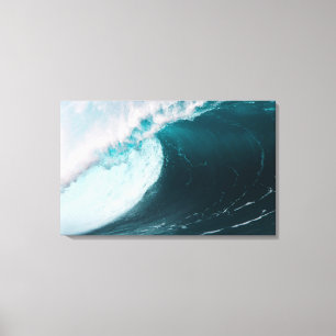 USA, Hawaii, Oahu, Große Wellen Leinwanddruck