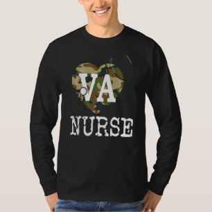 USA Heart American Flag Va Nurse T-Shirt
