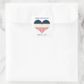 USA Heart Flag Happy Retirement Stickers (Tasche)