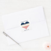 USA Heart Flag Happy Retirement Stickers (Umschlag)