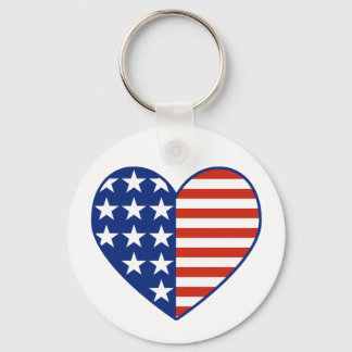 USA Heart Flag Schlüsselanhänger