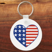 USA Heart Flag Schlüsselanhänger (Vorderseite)