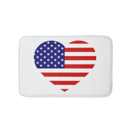 USA Heartflag bmcnt Badematte