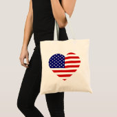 USA Heartflag btcnt Tragetasche (Vorderseite (Produkt))