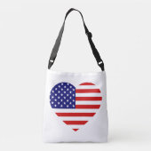 USA Heartflag cbcnt Tragetaschen Mit Langen Trägern (Rückseite)