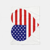 USA Heartflag fbcnt Fleecedecke (Vorderseite)