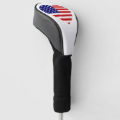 USA Heartflagge Golf Headcover (angewinkelt)