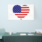 USA Heartflagge (h) Banner (Messeveranstaltung)