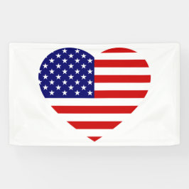 USA Heartflagge (h) Banner