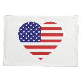 USA Heartflagge Kissenbezug (Rückseite)