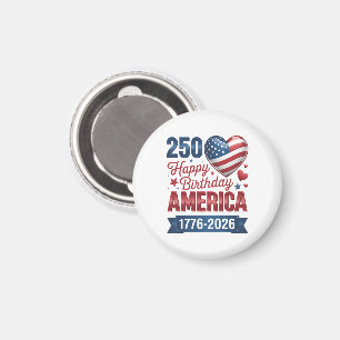 USA Hearts 1776 2026 4. Juli Magnet