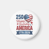 USA Hearts 1776 2026 4. Juli  Magnet (Vorne)