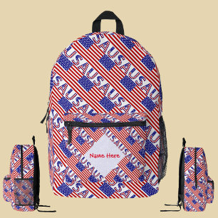USA Heritage Flag Personalisierter Schulranzen Bedruckter Rucksack