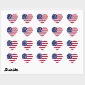 USA Herz-Aufkleber (Blatt)