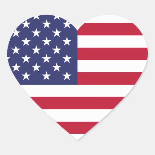 USA Herz-Aufkleber (Vorderseite)