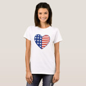 USA-Herz-Flagge T-Shirt (Vorne ganz)