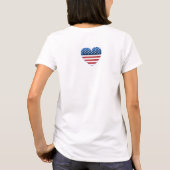 USA-Herz-Flaggen-Damen-T - Shirts (Rückseite)