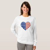 USA-Herz-Flaggen-T - Shirt (Vorne ganz)