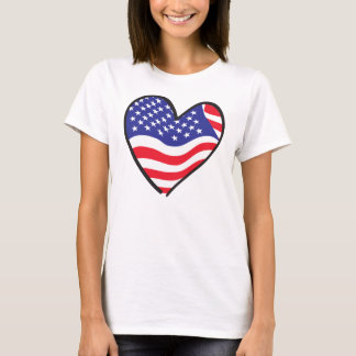 USA Herz-US Flagge T-Shirt